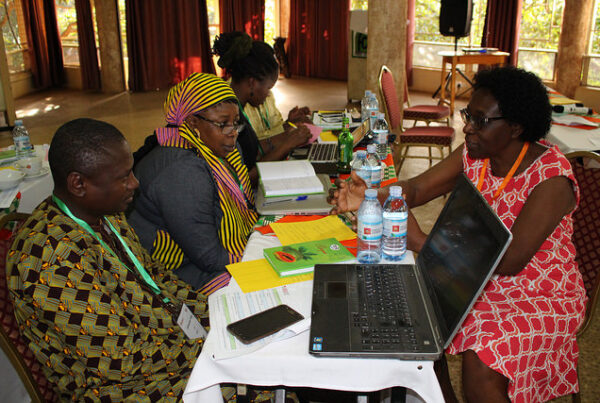participants discuss data integration with GREAT staff