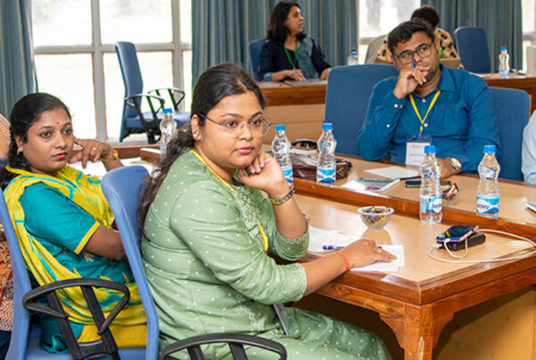 Scientists in a classroom