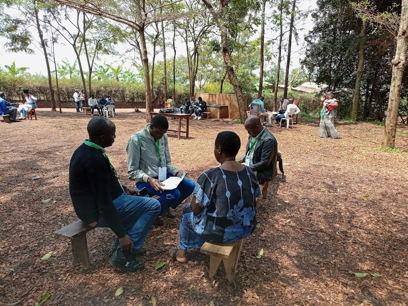 Scientists discuss research outside